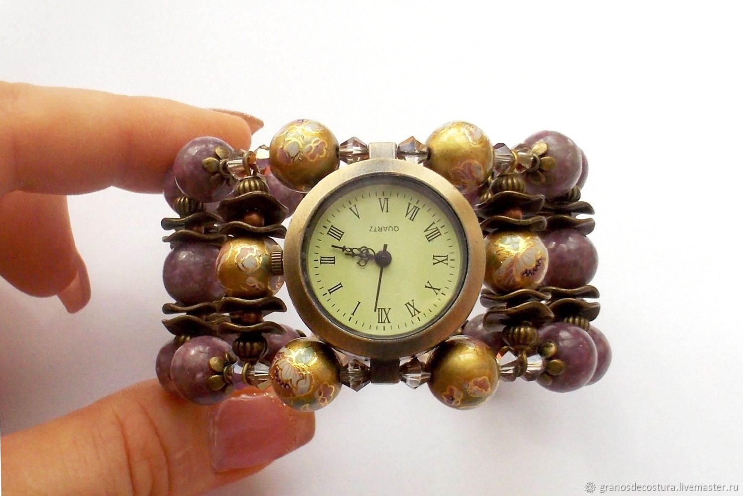Комплект украшений часы с серьгами "Валенсия"