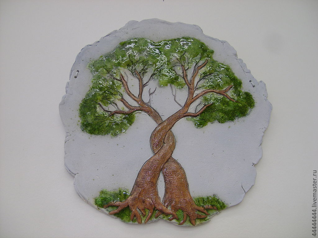 панно Дерево влюблённых керамика