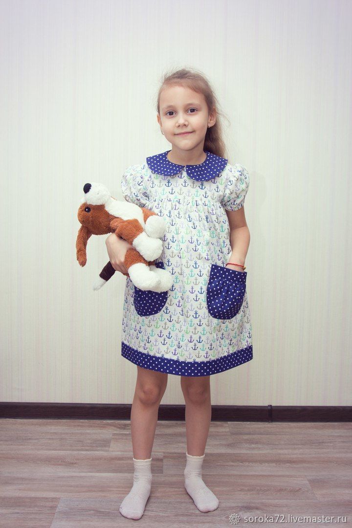 Платье на девочку "Якорёк"