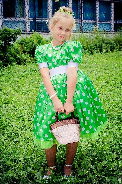 " стиляги " платье - костюм в горошек для девочки