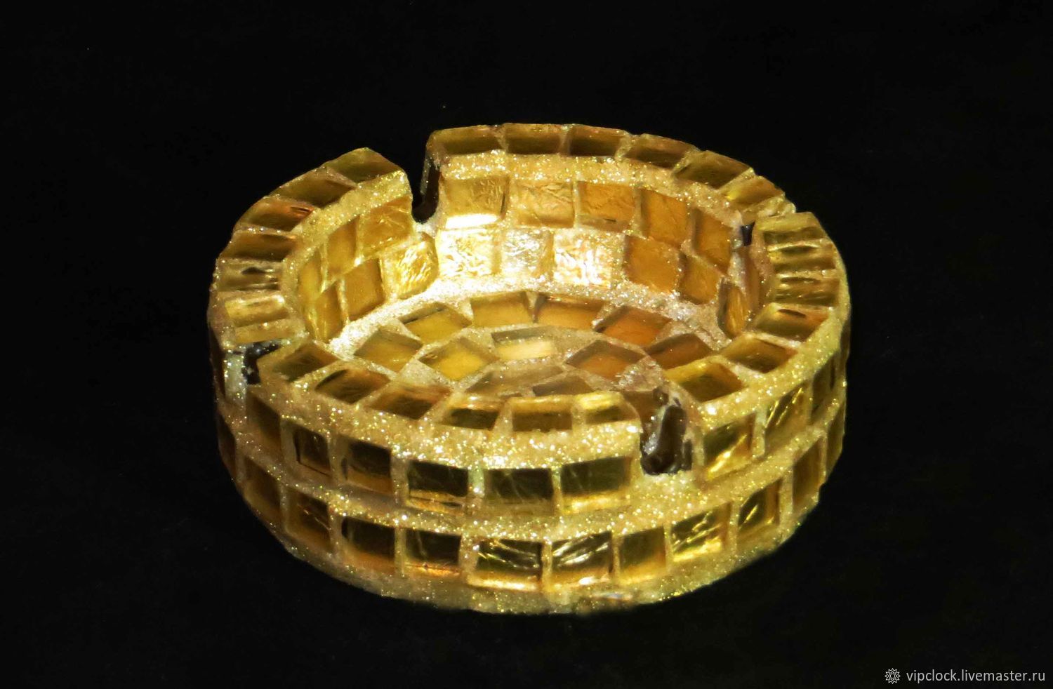 Пепельница из золотой мозаики "Золото Флоренции"