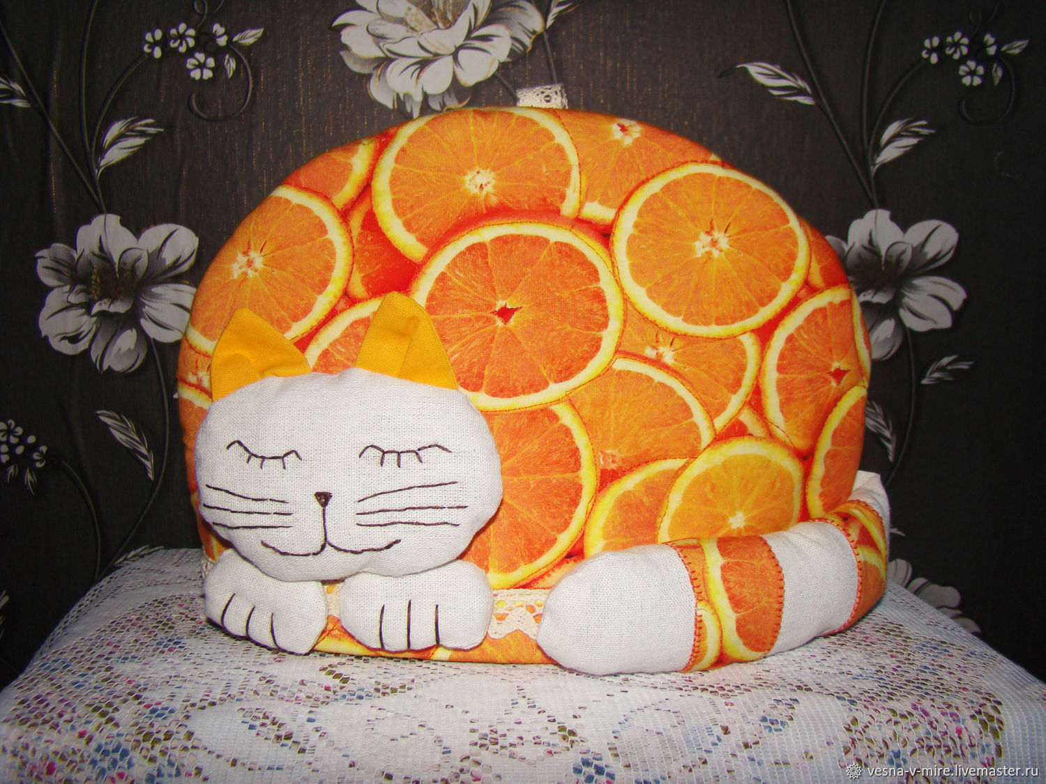 Грелка на чайник "Апельсиновый кот"