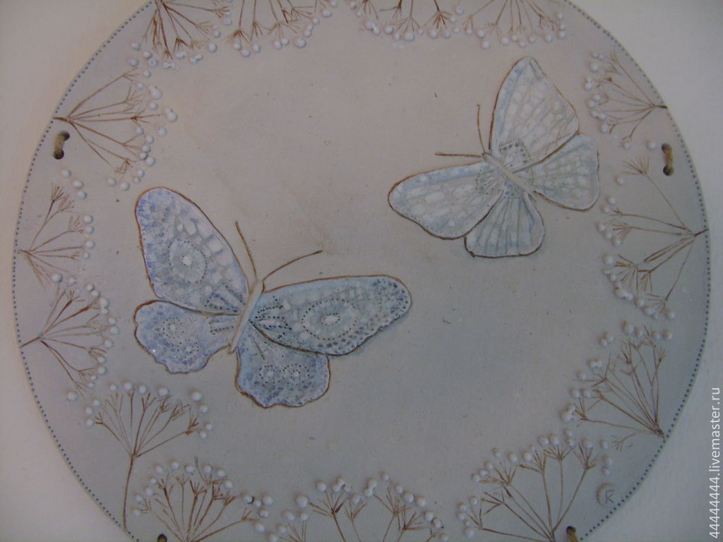 Панно Жемчужные бабочки Керамика
