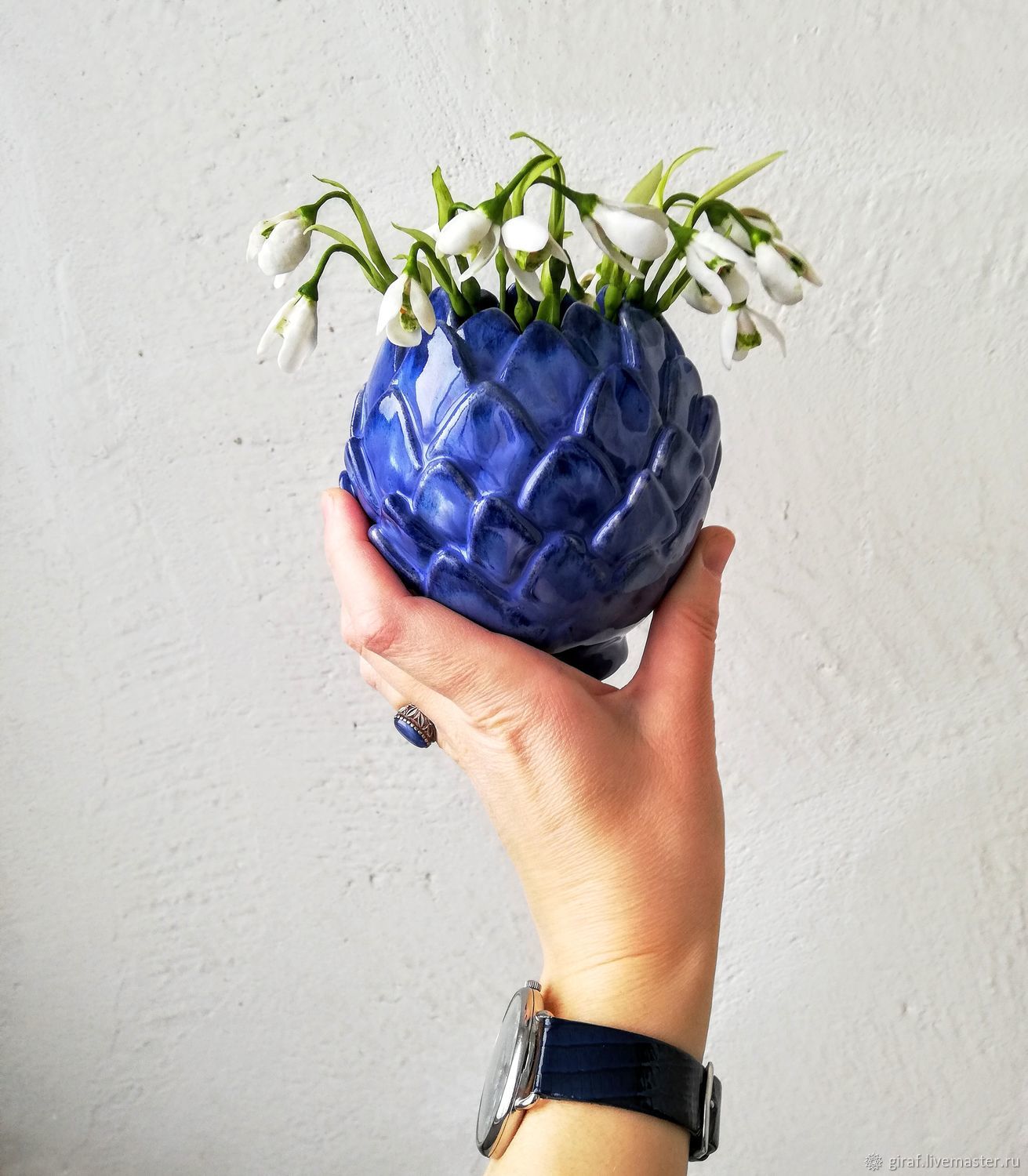 Синяя ваза. Керамика