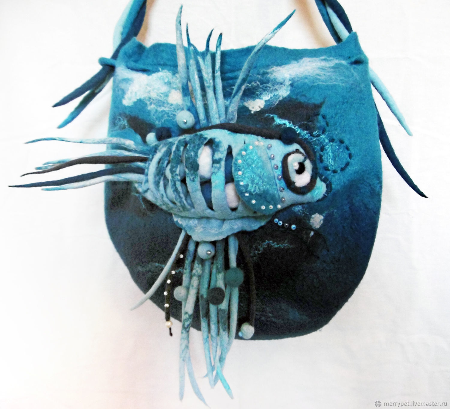 Валяная сумочка «Морская рыбка»
