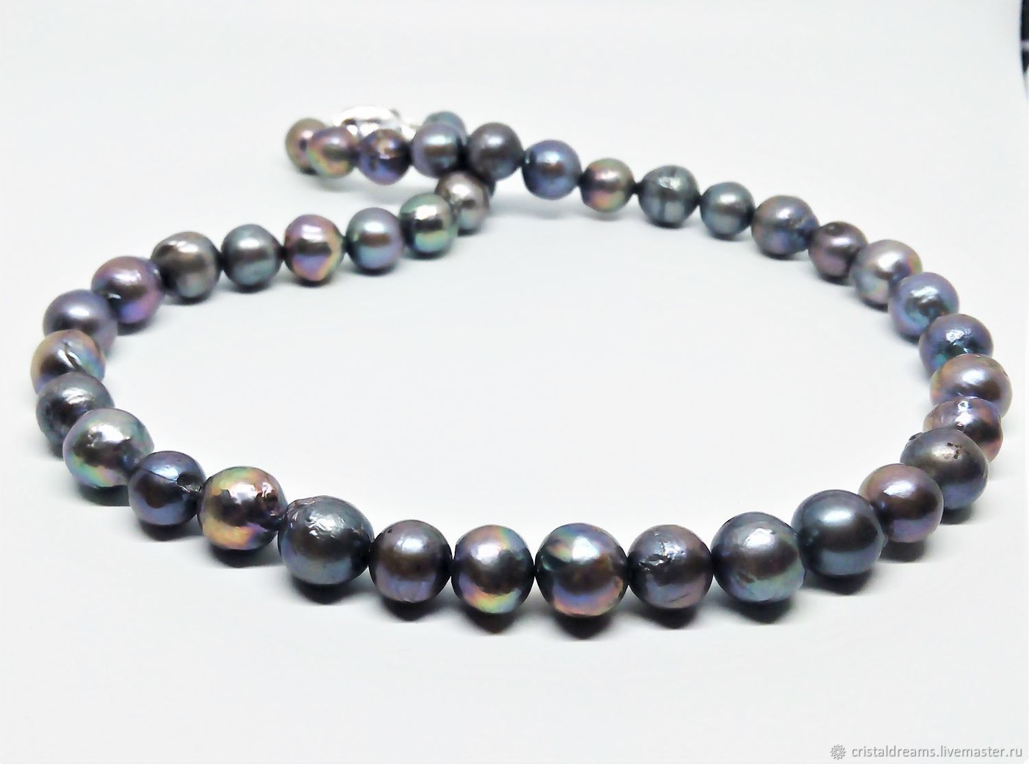 Ожерелье натуральный таитянский жемчуг цвет металлик