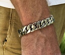 Мужской серебряный браслет панцирное плетение - 6 из 925 пробы с узором