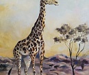 Жираф картина маслом
