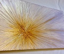 Картина абстракция «Сияние» белый с золотом 30 х 50 см