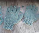Перчатки с пайетками Голубой лед