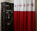 Льняные шторы с вышивкой Помпея