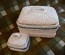 Плетеные коробочки в морском стиле
