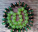 Набор браслетов: хромдиопсид и жадеит, зеленый браслет