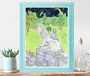 Постер Павловский парк Лестница со львами и ангел Принт для интерьера