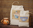 Чайные подарочные мешочки с вышивкой крестом для хранения мелочей