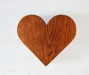 Сердце деревянное Декор из дуба