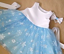 Платье для девочки Снежинки нарядное платье для девочки