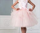 Платье Весна розового цвета с вышивкой