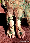 Босые сандалии. Украшение для ног "Anahatha"