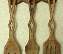 Резной набор деревянных лопаток для кухни. Для настоящего повара