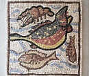Римская мозаика с рыбами и креветкой