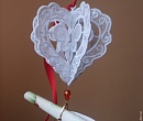 3d белое сердце - валентинка