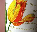 Напольная стеклянная ваза декупаж Желтые тюльпаны