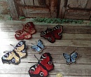 Бабочки-машинная вышивка