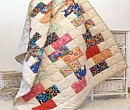 Тип-Топ детское лоскутное одеяло 132 х 122 см бежевое подарок ребенку