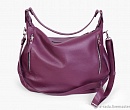 Фиолетовая кожаная женская сумка на плечо Женева