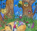Постер Маленький лис в сказочном лесу Принт для дома