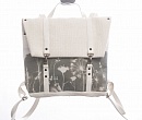 рюкзак-портфель из белого хлопка с принтом БОТАНИКА
