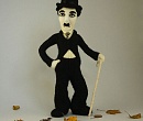 Чарли Чаплин игрушка валяная (войлочная игрушка) коллекционная кукла