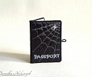 Вышитый органайзер для паспорта и карточек Паук