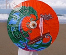 Расписной бамбуковый зонт 