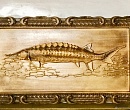 Резное деревянное панно «Осетр»