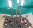 Анахата-Набор восковых свечей с травами для очищения чакры