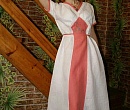 Женская ночная сорочка из льна с вышивкой Фея